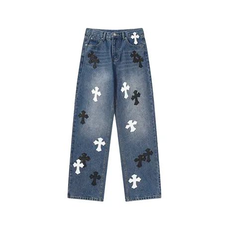 Washed Straight-Leg Jeans