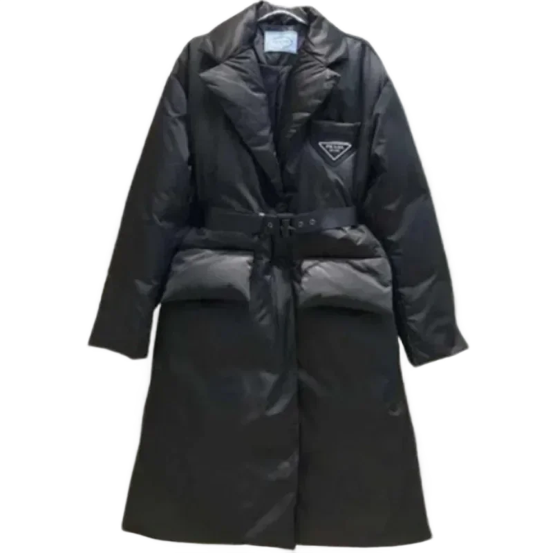 Belted Padded Long Coat