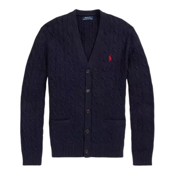 Cable-Knit V-Neck Cardigans