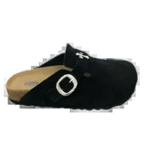 Thick-Sole Suede Clogs